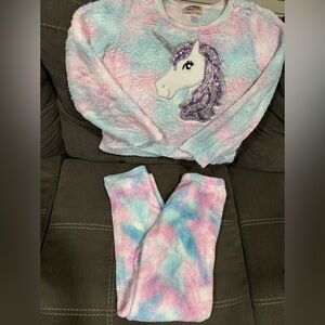 Soft 2 piece unicorn pajama set